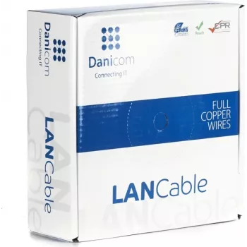 DSIT DANICOM CAT6A U/UTP 50 m Solid Core -kaapeli - LSZH (Dca) - 10GBase-T, 500MHz
