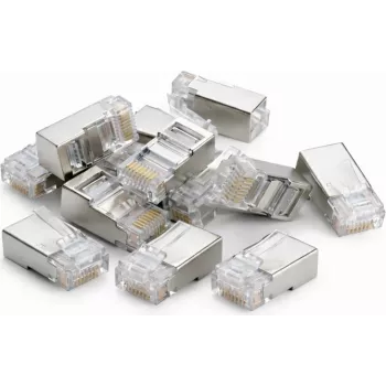 DSIT DANICOM FTP RJ45 CAT6 läpivientiverkkoliitin joustaville kaapeleille, 10 kpl:n pakkaus