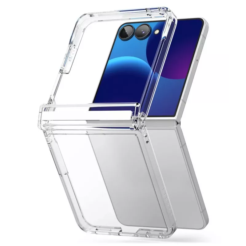 Ringke Fusion Flap Galaxy Z Flip 8 läpinäkyvä kotelo saranasuojalla