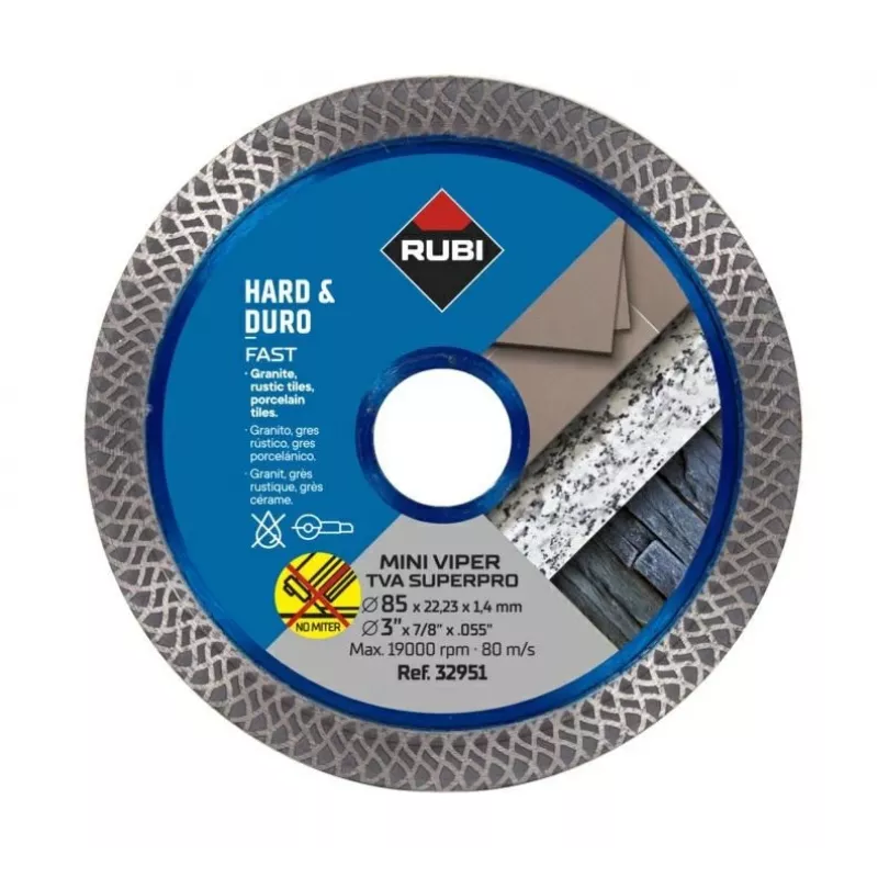 RUBI TVA 85 SUPERPRO MINI VIPER timanttilaikka jatkuvalla reunalla 85 mm x 15 mm