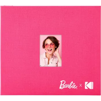 Kodak x Barbie 8x8 tuuman skräppivalokuva-albumi kangaskannella ja kuvakehyksellä, roosa (RODB2X3SBPK)
