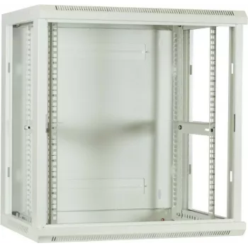 DSIT DS6412W 12U seinäasennettava palvelinkotelo lasiovella, 600x450x634 mm, valkoinen