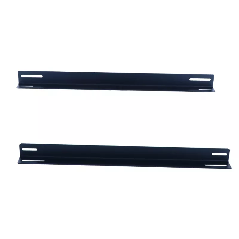 DSIT 19 inch räckikiskot 450 mm syviin seinäkaappeihin (2 kpl:n sarja, musta, teräs)