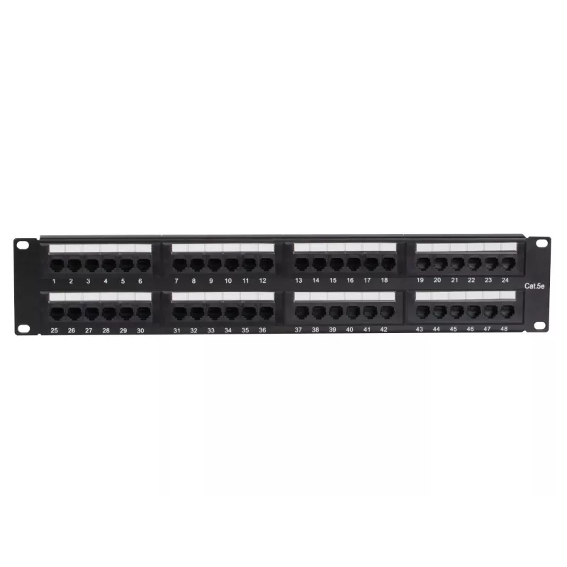 DS-IT CAT 5e UTP verkkopatchpaneeli, 19 inch, 48-porttinen (DS-Patch5-48UTP)