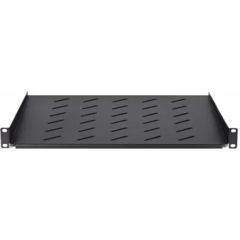 DSIT DS-FH1U450 1U kiinteä hylly 600 mm syville seinäkaapeille, 450 mm syvyys, musta