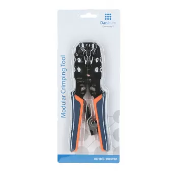 DSIT DC-TOOL-RJ45PRO ammattimainen puristustyökalu RJ45-liittimille johdonkatkaisijalla ja kuorintapihdeillä