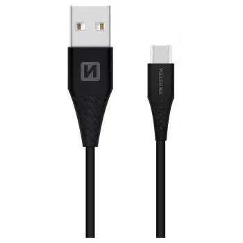Swissten USB-A - USB-C 3.1 Gen 1 -kaapeli 1,5 m musta