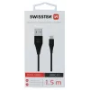 Swissten USB-A - USB-C 3.1 Gen 1 -kaapeli 1,5 m musta