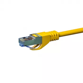 DSIT CAT 6a S/FTP LSOH -verkkopatchkaapeli, 0,25 m, keltainen