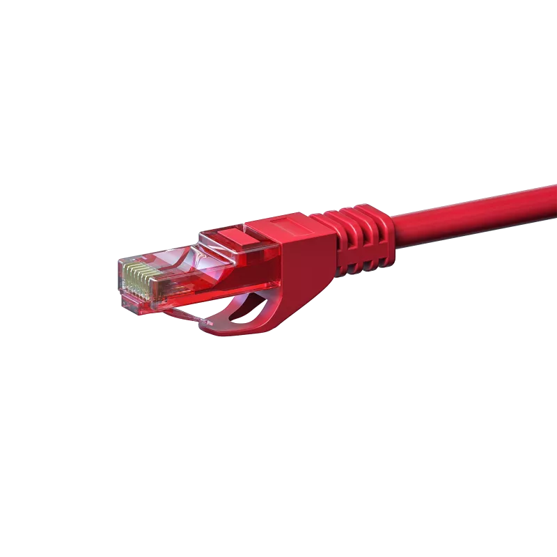 DSIT CAT6 -verkkokaapeli U/UTP 0,25 m punainen 100 % kuparia (DC-65-002)