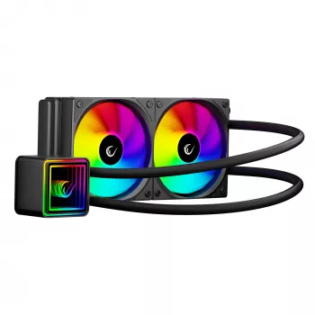 Rampage INFINITE V240 ARGB 240 mm neste-CPU-jäähdytin lämpötilanäytöllä, musta