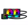 Rampage INFINITE V240 ARGB 240 mm neste-CPU-jäähdytin lämpötilanäytöllä, musta