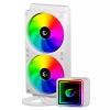 Rampage INFINITE V240 valkoinen 240 mm ARGB AIO neste-CPU-jäähdytin lämpötilanäytöllä