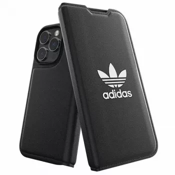 Adidas Originals Basic Booklet-kotelo iPhone 14 Pro, musta & valkoinen