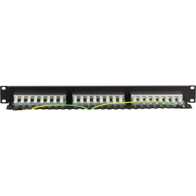 DS-IT CAT 5e FTP 24-porttinen 19 tuuman räkkikiinnitteinen patchpaneeli
