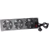 DSIT DS-FAN3FRONT 3U räkkikiinnitteinen tuuletinyksikkö 3 tuulettimella 19 tuuman räkkeihin, musta