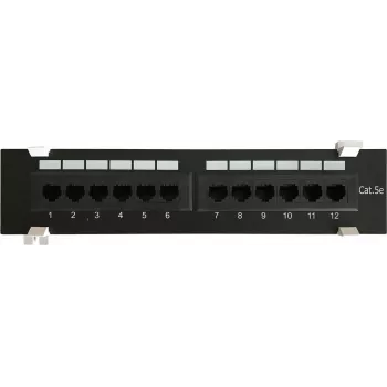 DSIT CAT 5e seinäkiinnitteinen patchpaneeli 12-porttinen UTP