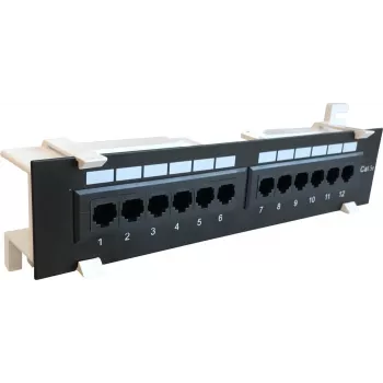 DSIT CAT 5e seinäkiinnitteinen patchpaneeli 12-porttinen UTP