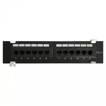 DS-IT CAT 6 seinä-patchpaneeli, 12-porttinen UTP (DS-Patch6-12UTP-WM)