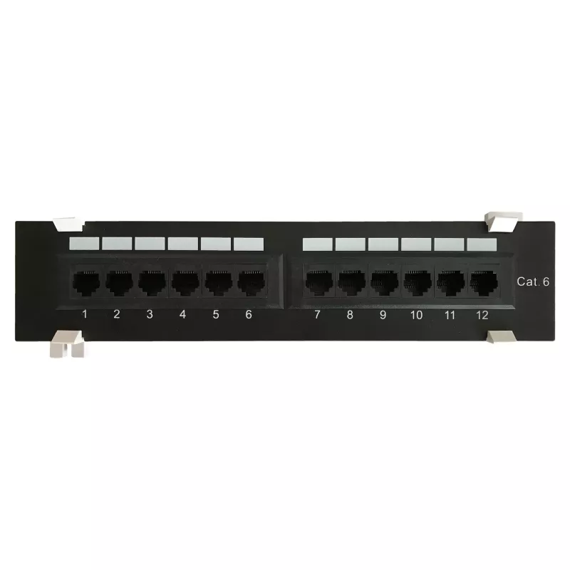 DS-IT CAT 6 seinä-patchpaneeli, 12-porttinen UTP (DS-Patch6-12UTP-WM)