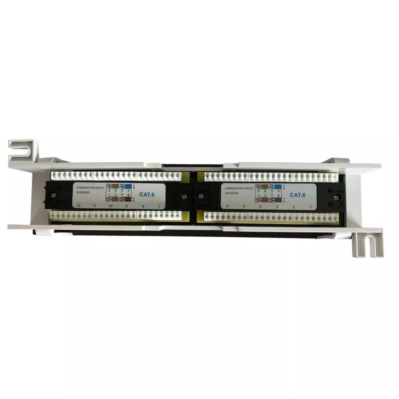 DS-IT CAT 6 seinä-patchpaneeli, 12-porttinen UTP (DS-Patch6-12UTP-WM)