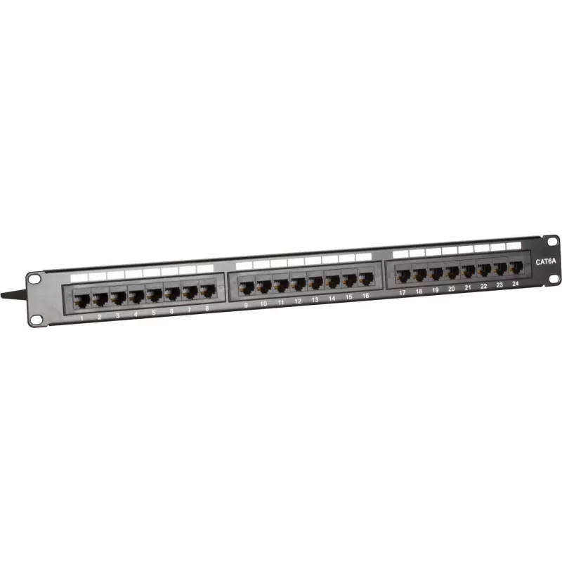 DSIT DS-Patch6a-24UTP 24-porttinen CAT6a UTP -patchpaneeli, 19 tuuman 1U, 10GbE, PoE+
