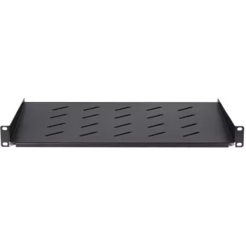 DS-IT 1U kiinteä hylly 450 mm syville seinäkaapeille, 350 mm syvyys, musta