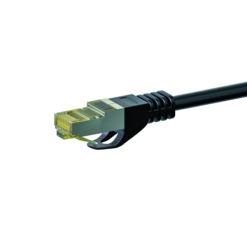 DSIT Cat.7 S/FTP verkkokaapeli, RJ45, 0,25 m, musta