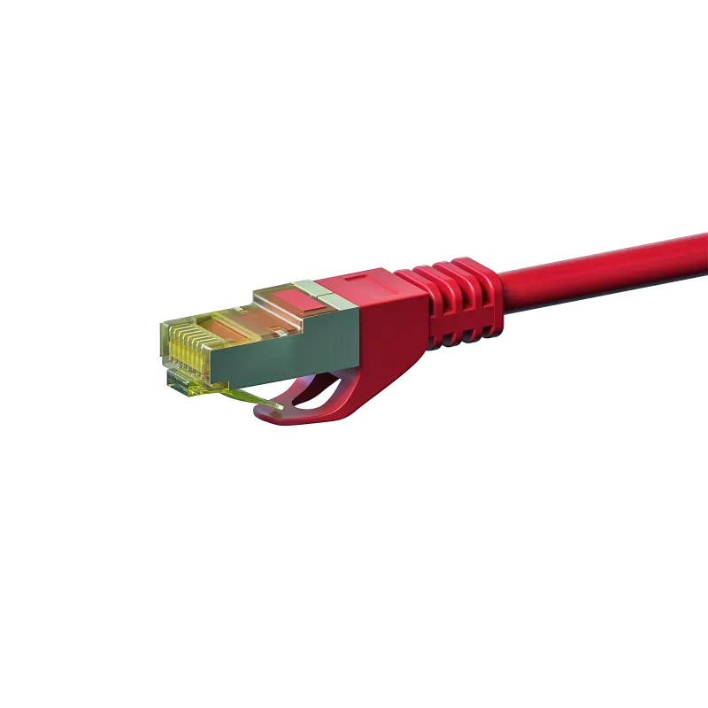 DSIT Cat.7 S/FTP PiMF RJ45 verkkokaapeli, punainen, 1 m