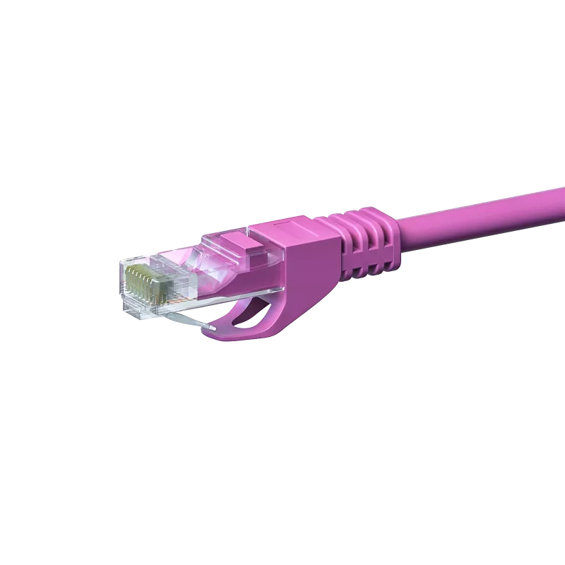 DSIT CAT5e -verkkokaapeli U/UTP, 2 m, pinkki, 100 % kuparia (DC-59-020)