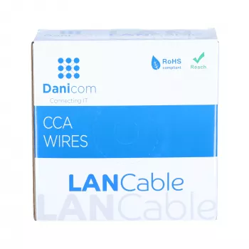 DSIT CAT6 S/FTP 50 m kaapeli rullassa harmaa CCA (DC-SFTP6CCA50-GRY)