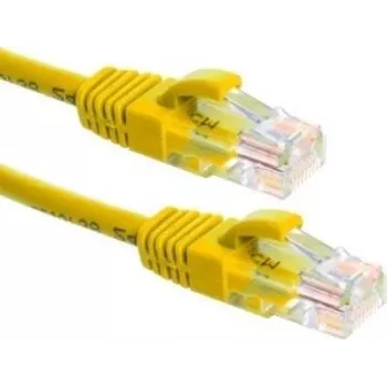 DSIT CAT6a Ethernet-patchkaapeli 100 % kupari U/UTP 5 m keltainen DC-U6A7-050