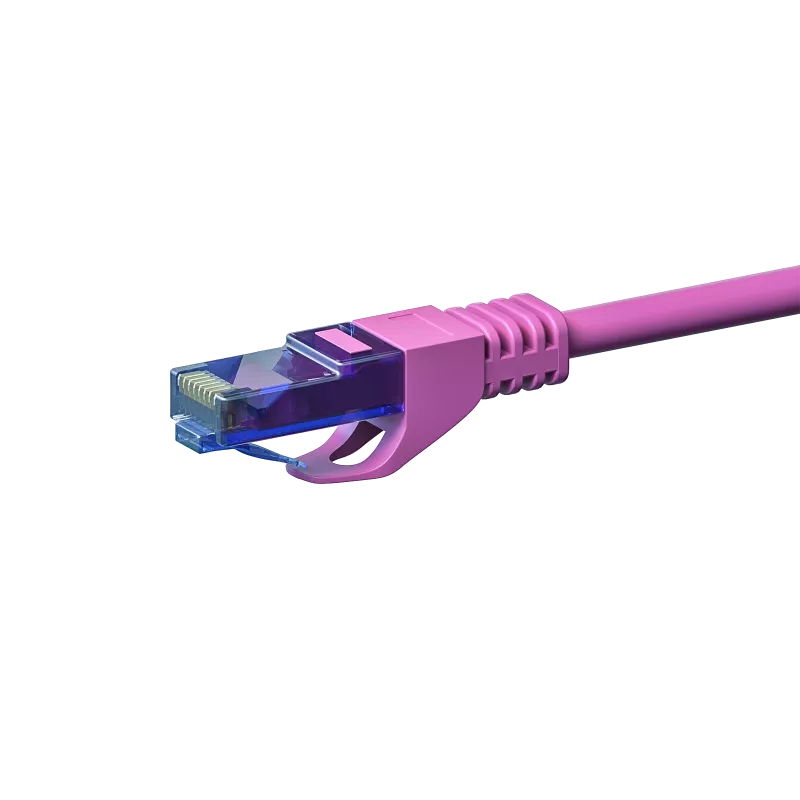 DSIT CAT6a verkkokaapeli 100 % kupari - U/UTP - 10 metriä - pinkki (DC-U6A9-100)