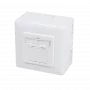 DSIT pinta-asennettava kojerasia Cat.6/Class E suojattu, kaksi RJ45, valkoinen (DC-Wall-Out-STP6-W)