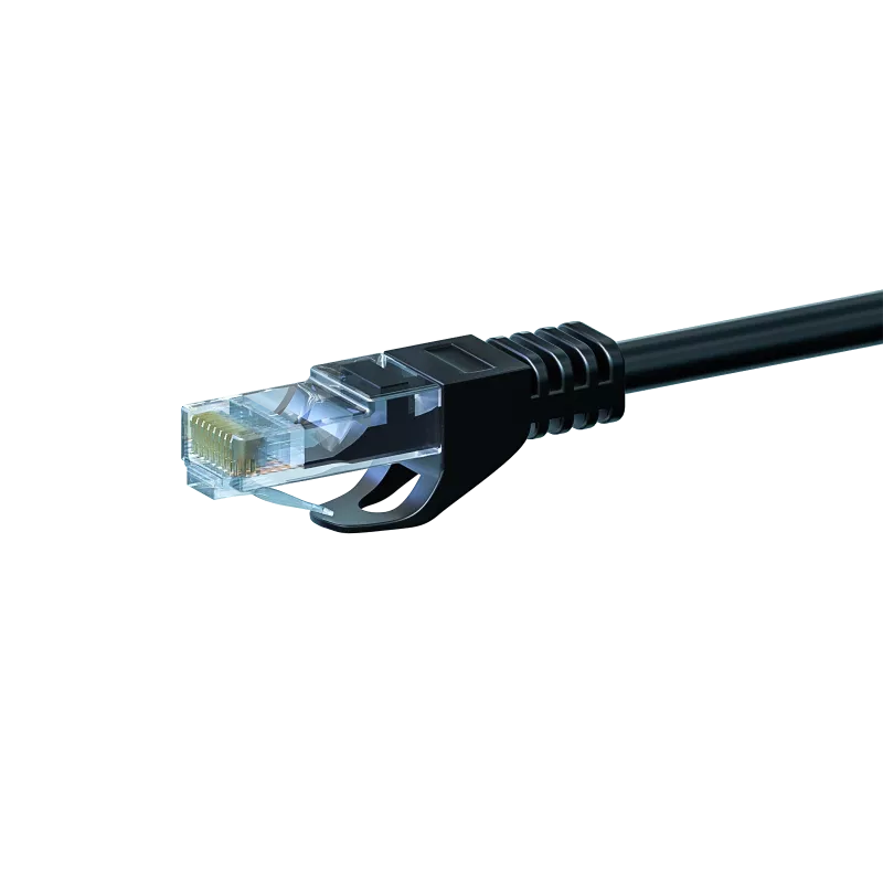DSIT CAT5e U/UTP verkko-patchkaapeli, 10 m, musta, 100 % kupari (DC-50-100)