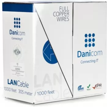 DSIT DANICOM CAT6 UTP 305 m yksijohtiminen kaapeli - LSZH (B2ca) - DC-UTP6-305S-B2CA