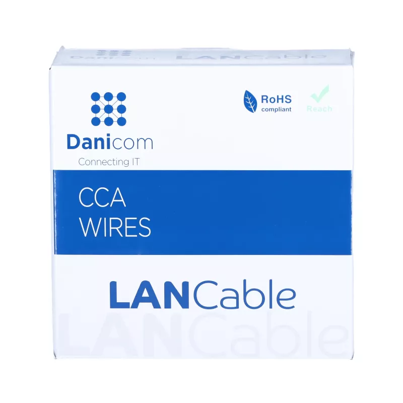 DSIT CAT5e F/UTP 50 m rulla Solid Core CCA verkkokaapeli harmaa (DC-FTP5CCA50S-GRY)