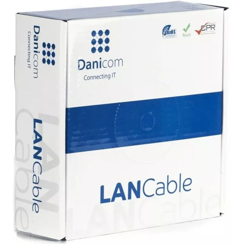 DSIT CAT5e F/UTP 50 m rulla Solid Core CCA verkkokaapeli harmaa (DC-FTP5CCA50S-GRY)
