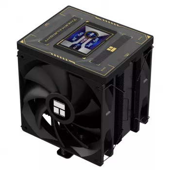 Thermalright Burst Assassin 120 Vision Black ARGB CPU-ilmajäähdytin TFT-LCD-näytöllä, 6 lämpöputkea, 220W TDP, 120mm PWM-tuuletin, Intel LGA1700/1200/115X/2011/2066, AMD AM5/AM4