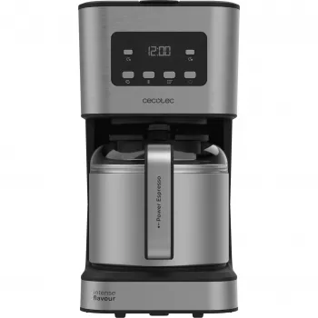 Cecotec Coffee 66 Drop & Thermo Time suodatinkahvinkeitin, 1,2 l termoskannu, 950 W, ruostumaton teräs/musta