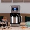 Cecotec Coffee 66 Drop & Thermo Time suodatinkahvinkeitin, 1,2 l termoskannu, 950 W, ruostumaton teräs/musta