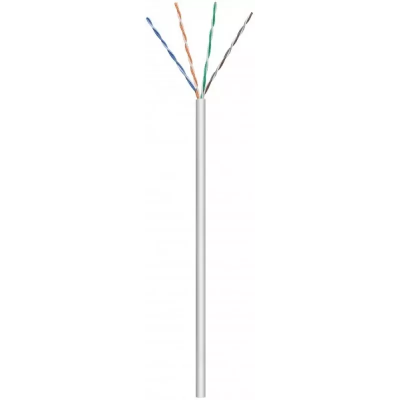 DSIT CAT6 verkkokaapeli U/UTP AWG 24/7 joustava 100 metriä harmaa CCA