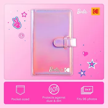 Kodak x Barbie mini-valokuva-albumi 96 kuvalle 2x3 inch, 16 sivua, roosa (RODB2X3AC)