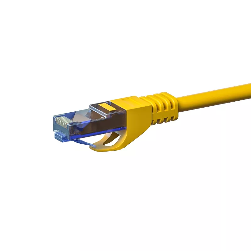 DSIT CAT6a U/UTP 100% kupari Ethernet-verkkokaapeli, RJ45, 1m, keltainen