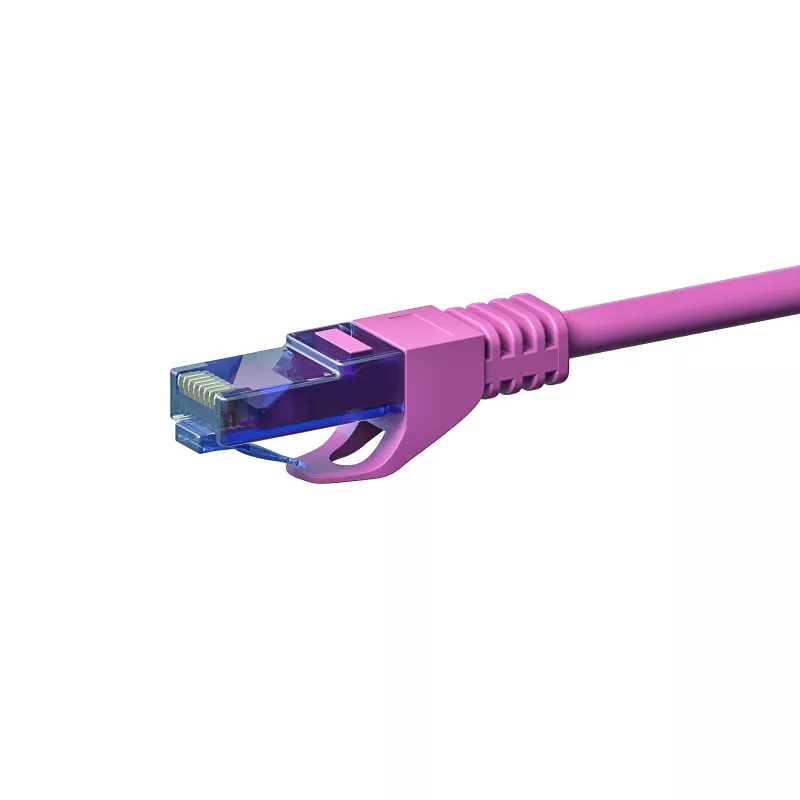 DSIT CAT6a U/UTP 30m pinkki verkkokaapeli, 100% kupari, 10Gbps, RJ45