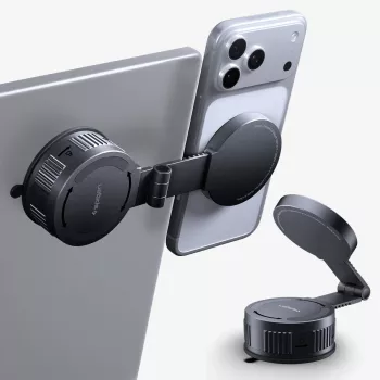 SPIGEN MFT35-1 OneTap Pro MagSafe -magneettinen autoteline kojelaudalle, tuulilasille ja näytölle, musta