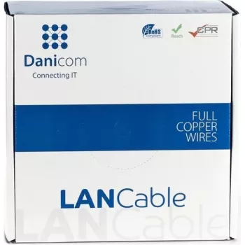 DSIT DANICOM CAT5e UTP Solid Core -verkkokaapeli 100 m LSZH Dca rullassa
