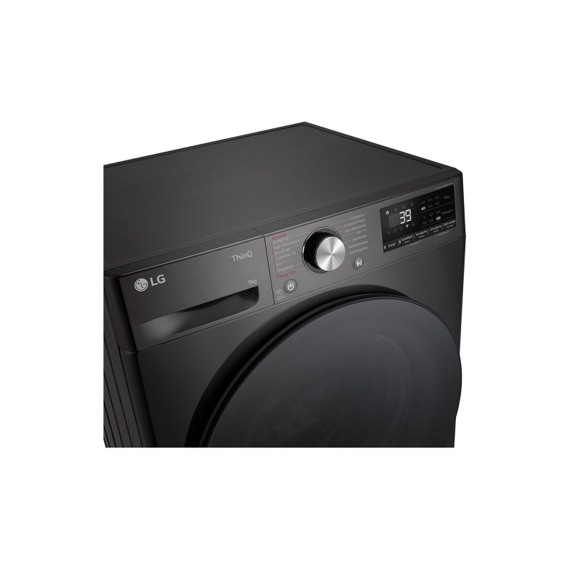 LG F2V7SLIM9B Slim-Fit 9 kg -pesukone AI DD:llä ja höyryllä - valkoinen