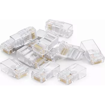 DSIT DANICOM UTP RJ45 CAT6 Pass Through -verkkoliitin joustaville kaapeleille - 10 kpl (DC-RJ45-UTP6-PT-10PCE)
