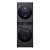 LG ELECTRONICS WashTower WT1210BBF (WiFi) 12kg/10kg pesukone-kuivausrumpuyhdistelmä AI DD™, Steam+ ja ezDispense™ - Black Steel